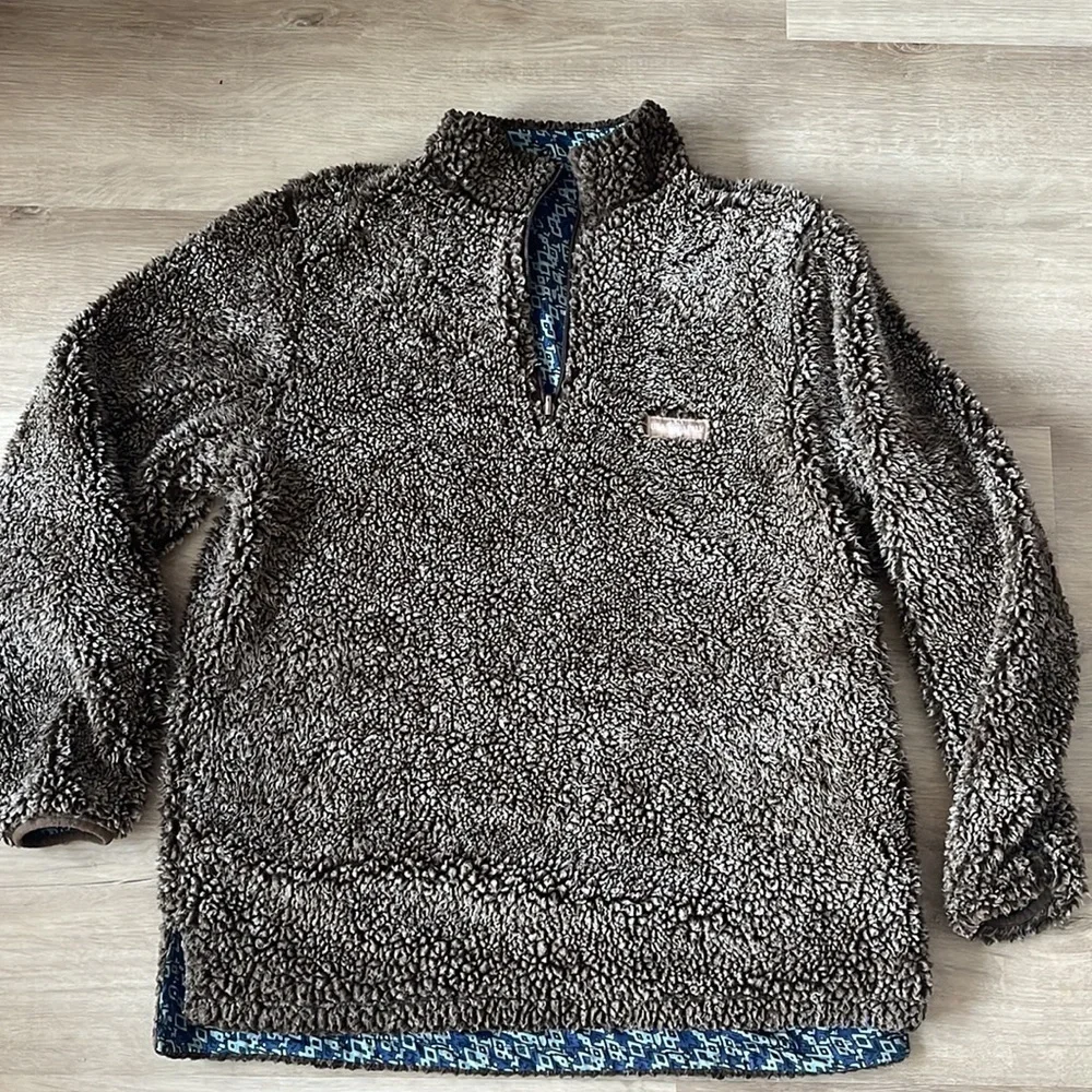 USA PALM Reversible Sherpa 1/4 zip sz M-L